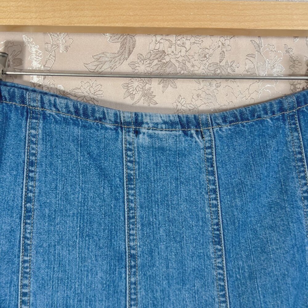 y2k Vintage Relativity Blue Denim Knee Length Skirt Women's Size 18 Plus Size - Picture 7 of 7